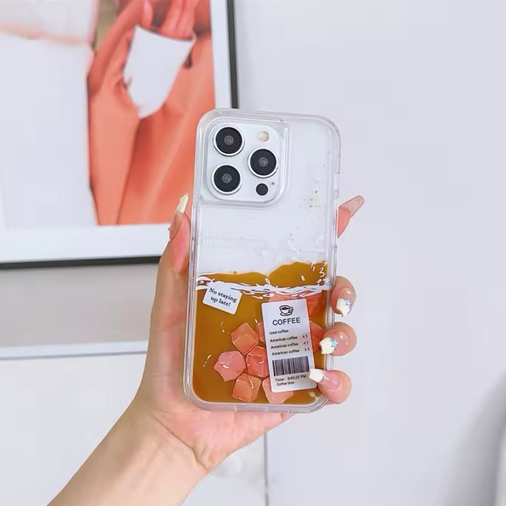 IPHONE 16 PRO LIQUID FLOATING ICED COFFEE CASE | NWT